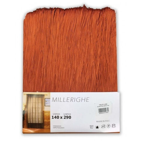 Trade Shop - Cortina Divisoria Decorativa Para Interiores De 140 X 290 Cm Con Hilos Sombreados -      Orange