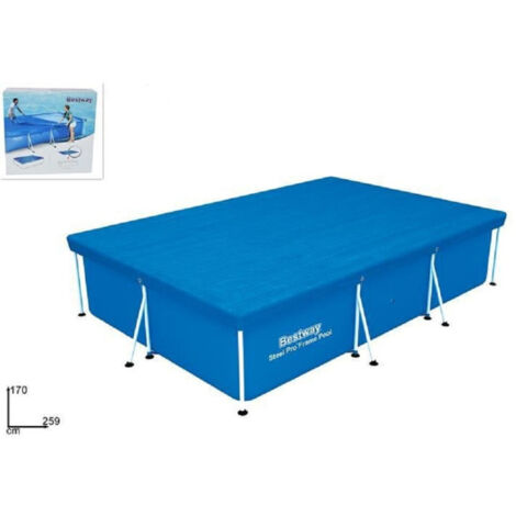 Trade Shop - Cubierta Para Piscina Sobre Suelo Rectangular Steel Pro 259x170x61cm 58105 -