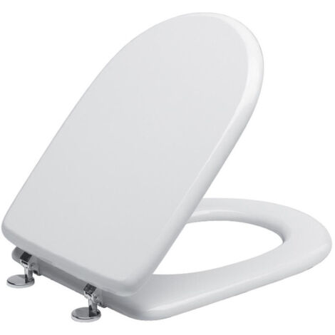 Trade Shop - Cubierta Universal De Baño De Madera Mdf Cubierta Blanca Wc Handario En Forma De U -       -3,5-
