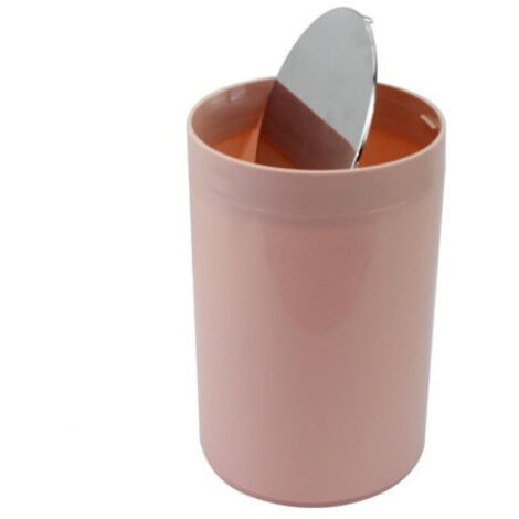 Trade Shop - Cubo De Basura Cubo De Basura Rosa Accesorio De Baño Tapa Basculante 79873 -