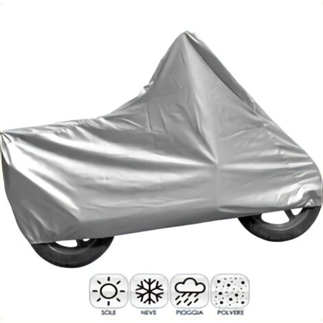 Trade Shop - Cubre Moto Scooter Gris 205x105x125 Xl Cubre Moto Impermeable Cubre Nieve -