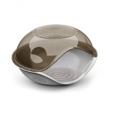 TRADE SHOP - Cuccia Chiusa Per Gatti E Cani Duck Plain Comoda 57 X 48 X 32 Cm Taglia Piccola - Grigio