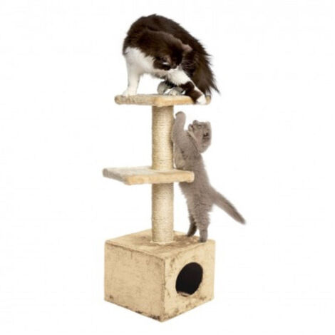 TRADE SHOP - Cuccia Con Tiragraffi Per Gatti Gatto Con Colonna In Sisal E Due Ripiani -