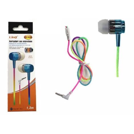 CUFFIE STEREO AURICOLARI COMPATIBILI ANDROID MICROFONO JACK 3.5MM OZ-011 DR