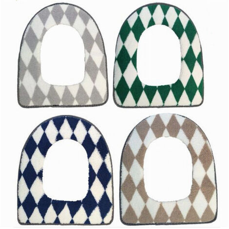 Trade Shop - Cuscino Copri Water Seduta Copertura Morbida Wc Fantasia Rombi Colorato 87202 -       -3,5-
