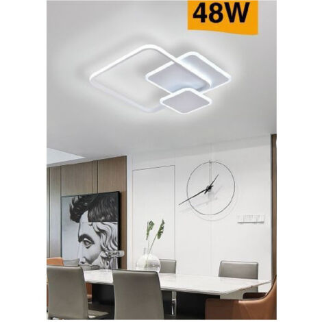 Trade Shop - DECKENLEUCHTE LED DECKENLEUCHTE 48W MODERN 3 QUADRATISCHE LICHT 6500K 4000K 3000K C31 -