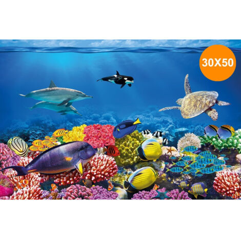Trade Shop - DECORATIVE CARS FÜR WASSER 30 X 50 CM DECORATIO ACQUARI SFOND -