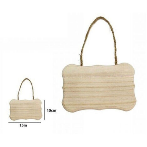 TRADE SHOP - Decorazione In Legno Decoupage Da Appendere Con Corda Insegna 15 X 10 Cm 68096 -