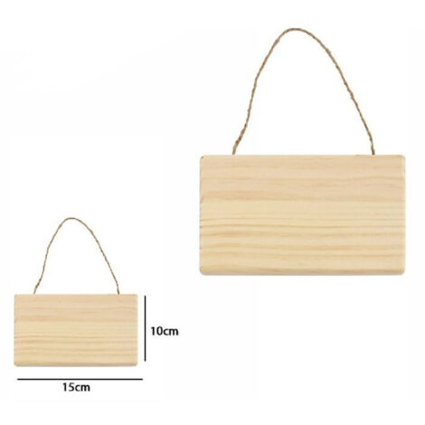 Trade Shop - Decorazione In Legno Rettangolare Da Appendere Con Corda Insegna 15x10 Cm 74202a -