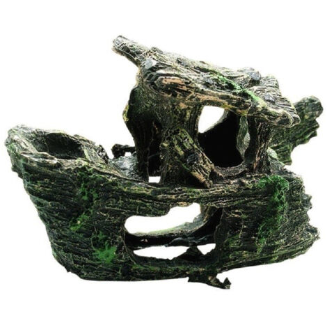 TRADE SHOP - Decorazione Per Acquario Relitto Nave Imbarcazione Resina Pesci Acqua Ornamento -