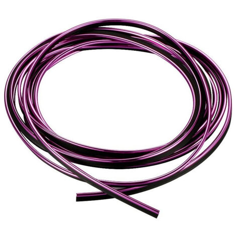 Trade Shop - DEKORATIVES PROFIL STREIFEN KLEBSTOFF CHROM CHROM LILA WS1180 5 METER AUTO -
