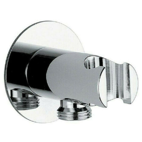 Trade Shop - Desviador De Pared Salida Agua ½ Soporte Para Ducha Latón Pulido Cromado -