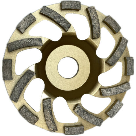 Trade-Shop Diamant Turbo-Segmente Schleiftopf abrasiv Ø 125mm 22,23mm Bohrung für Granit Beton Estrich Asphalt Putz Mauerwerk Naturstein Fliesenkleber - 1 Stück