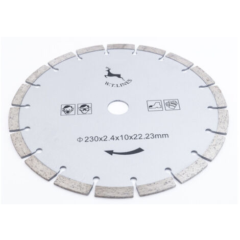 Trade Shop - Diamante Discos De Corte Mármol Piedra De Cemento Bricks Circular Saw ø230mm -