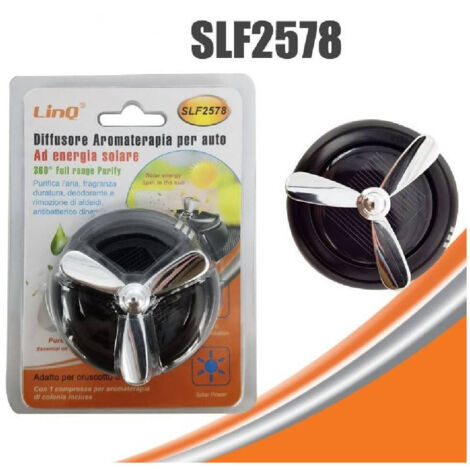 TRADE SHOP - Diffusore Aroma Aromaterapia Profumo Ad Energia Solare Per Auto Cruscotto Slf2578 -