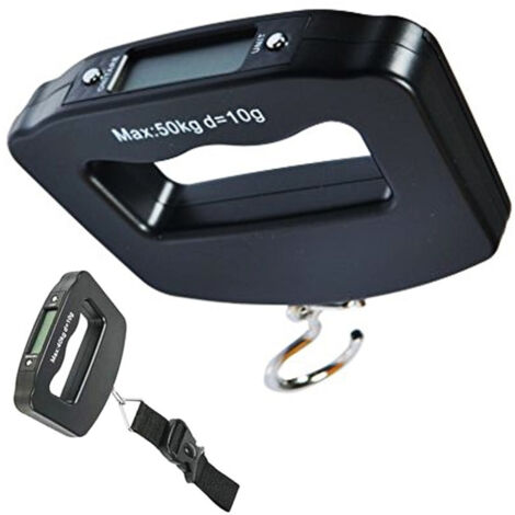 Trade Shop - Digital Budget Con Fascia Max 50kg Pesa Bagli Mano Valigie Portatile -