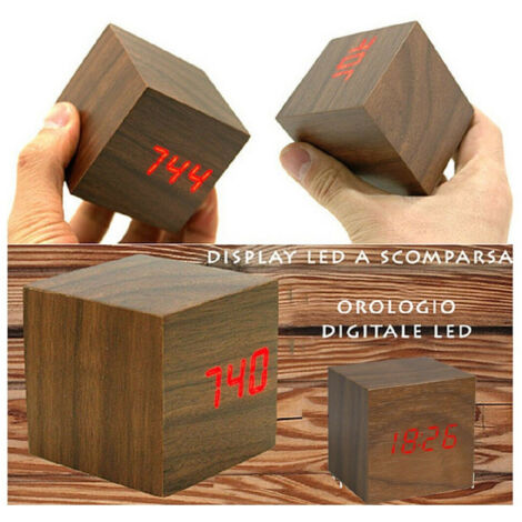 Trade Shop - DIGITAL OROLOGY LED EFFECT EFFECT AUF CUBO TEMPERATURE -