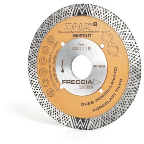 Trade Shop - Disco Diamantado Montolit Dna Evo3 Cgx115 Mm.115 Llanta Continua Oro Flecha 802 -