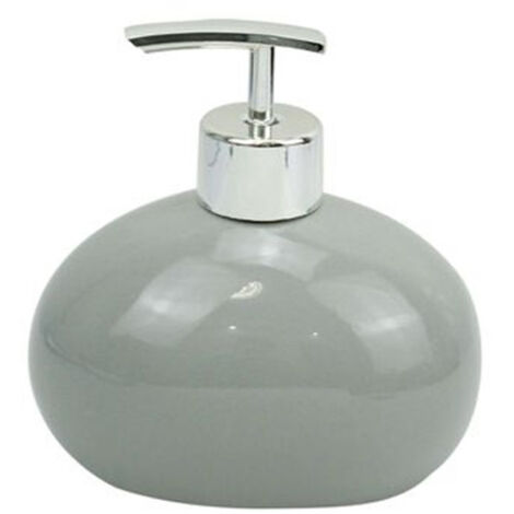 Trade Shop - Dispensador De Jabón Líquido Dispensador De Cerámica Gris Muebles De Baño Moderno 79252 -