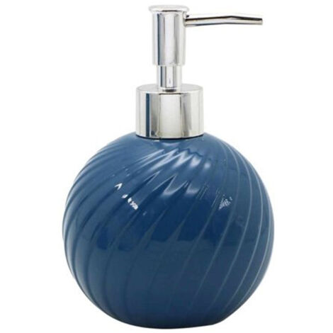 Trade Shop - Dispensador De Jabón Líquido Esférico De Cerámica Azul Muebles De Baño 79954 -