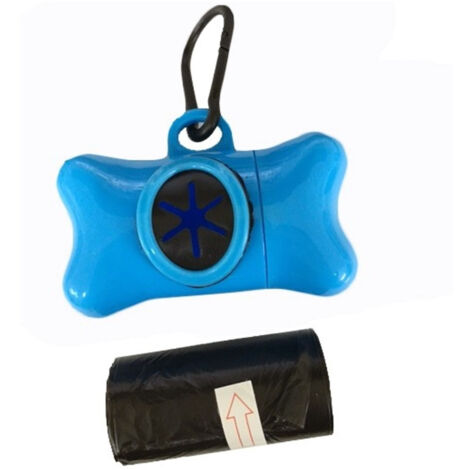 Trade Shop - Dispensador Higiénico De Bolsas De Excrementos En Forma De Hueso Para Perros Y Gatos Rollo De Bolsas -