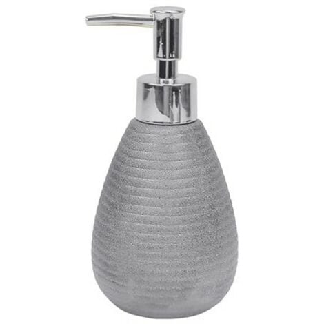 Trade Shop - Dispenser Porta Sapone Liquido Bianco Silver Per Ricambio  Accessori Bagno 79862