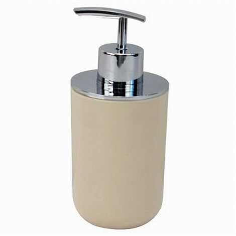 TRADE SHOP - Dispenser Porta Sapone Liquido Beige Silver Per Ricambio Accessori Bagno 79880 -