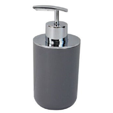 TRADE SHOP - Dispenser Porta Sapone Liquido Grigio Silver Per Ricambio Accessori Bagno 79892 -