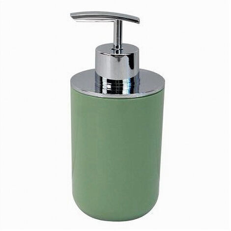TRADE SHOP - Dispenser Porta Sapone Liquido Verde Silver Per Ricambio Accessorio Bagno 79874 -