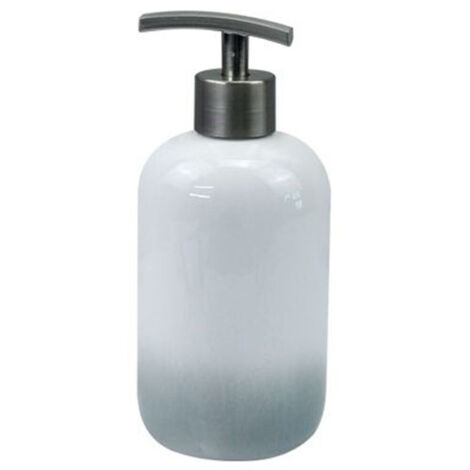 TRADE SHOP - Dispenser Portasapone Liquido Bianco Grigio Accessori Bagno Moderno Arredo 59914 -