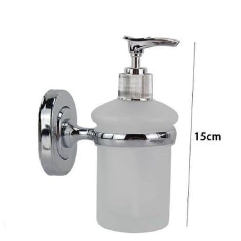 Trade Shop - Dispenser Portasapone Liquido Bianco Grigio Accessori Bagno  Moderno Arredo 59914