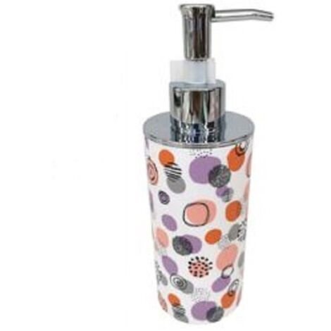 TRADE SHOP - Dispenser Sapone Liquido Accessorio Bagno Sfere Astratte Dosatore Portasapone 87081 -