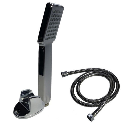 TRADE SHOP - Doccia Doccetta Soffione 3 Getti Anticalcare Tubo Flessibile 1.5mt Muro 83008 -