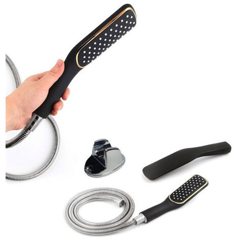 Trade Shop - Doccia Doccetta Soffione Anticalcare Tubo Flessibile 1,8mt Supporto Muro 52338 -
