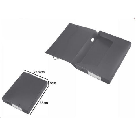 Trade Shop - Dokumentenhalter Ordner Ordner Federgrau Etui 33 x 25,5 x 6 cm 72214 -
