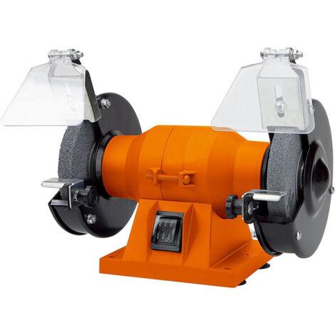 Trade Shop - Doppelschleifmaschine 200W 2 Scheiben 2 Steine 125mm Profi H1205 -