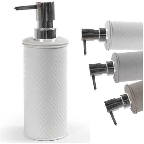 TRADE SHOP - Dosatore Porta Sapone Liquido Dispenser Metallo Rombo Colori Ass. 6x19cm 783340 -
