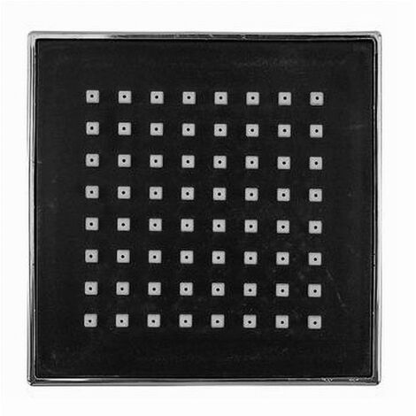 Trade Shop - Ducha Cuadrada 10 X 10 Cm Boquillas Agujeros Mezclador Baño Moderno 69283 -