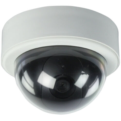 Trade Shop - Dummy-Dome-Kamera-Attrappe mit blinkender LED-Decken-Videoüberwachungskamera -