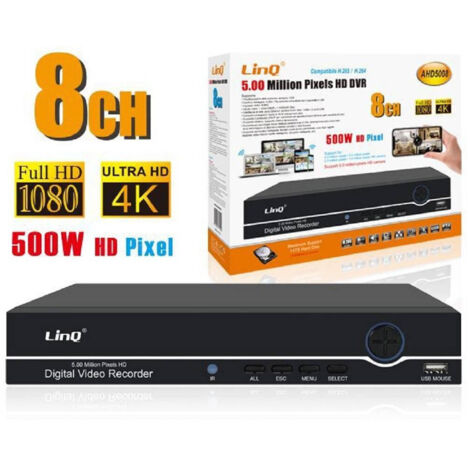 TRADE SHOP - Dvr Digital Video Recorder 8 Canali Ahd Full Hd 1080p 4k 500w H.265/h.264 Ahd5008 -