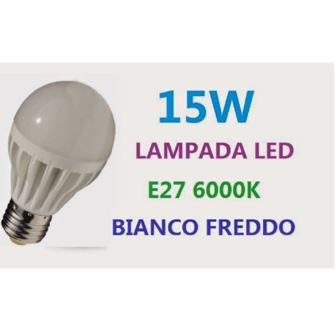 TRADE SHOP - E27 15w 1200lm 6000k Bianco Freddo Lampadina Principale Della Candela (85-265v) -