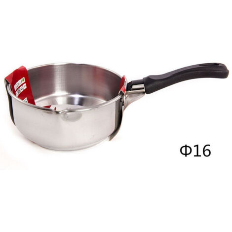 Trade Shop - Edelstahl Milchkessel-Milchdurchmesser 16cm Bakelit-Griff 106851 -