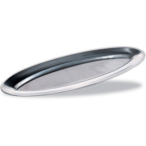 Trade Shop - EDELSTAHL OVAL SERVIERTABLETT 30CM HORS D'OEUVRES KÜCHE ABENDESSEN SERVICE -