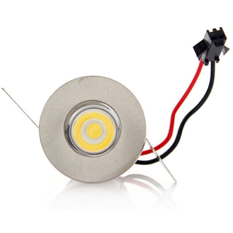 Trade Shop - EINBAU-SPOTLIGHT 1 LED 1W MINI SPOT LIGHT KALTWEISS LICHTPUNKT + TREIBER -      Silber