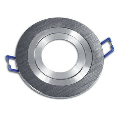 Trade Shop - EINBAUSTRAHLERHALTERUNG FÜR RUNDE EINSTELLBARE STAHLSPOTLIGHT-P2-LAMPENFASSUNG -      Silber