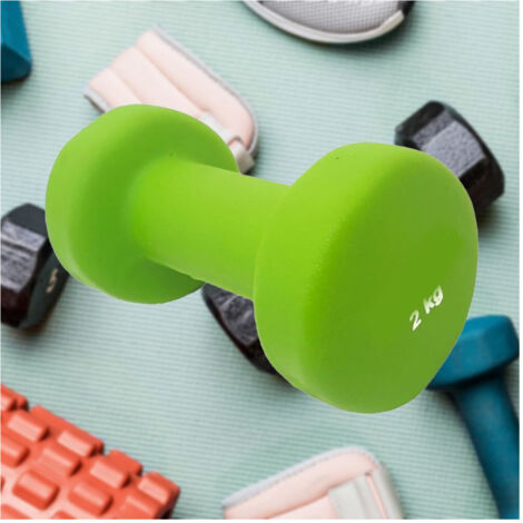Trade Shop - EINZELHANTEL 2 KG VINYL TRAININGSÜBUNGEN HOME GYM WORKOUT FIT -