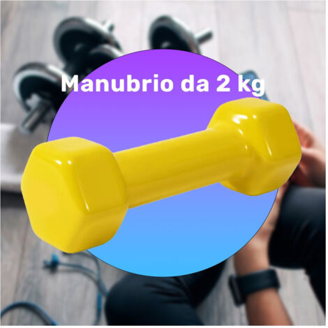 Trade Shop - EINZELHANTEL 2 KG VINYL TRAININGSÜBUNGEN HOME GYM WORKOUT FIT -