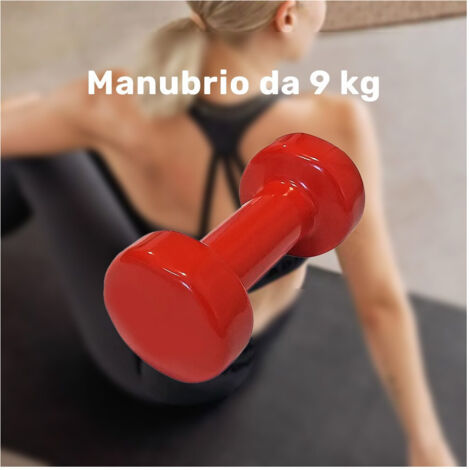 Trade Shop - EINZELHANTEL 9 KG AUS VINYL TRAININGSÜBUNGEN HOME GYM WORKOUT FIT -