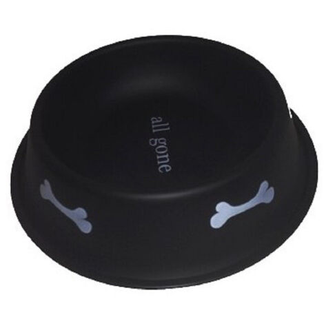 Trade Shop - EISENNAPF FÜR HUNDE UND KATZEN MIT RUTSCHFESTER UNTERLAGE, DURCHMESSER 22 CM -