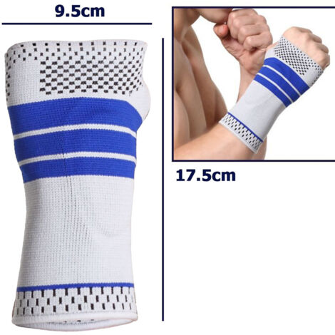 Trade Shop - Elastic Band Cluster Hypolygergic Right Wrist Support Blue Protection -